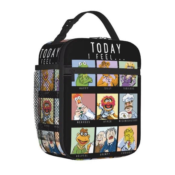 The Muppets “Today I Feel…” Insulated Lunch Bag Jim Henson Kermit Miss Piggy NEW - Picture 2 of 7